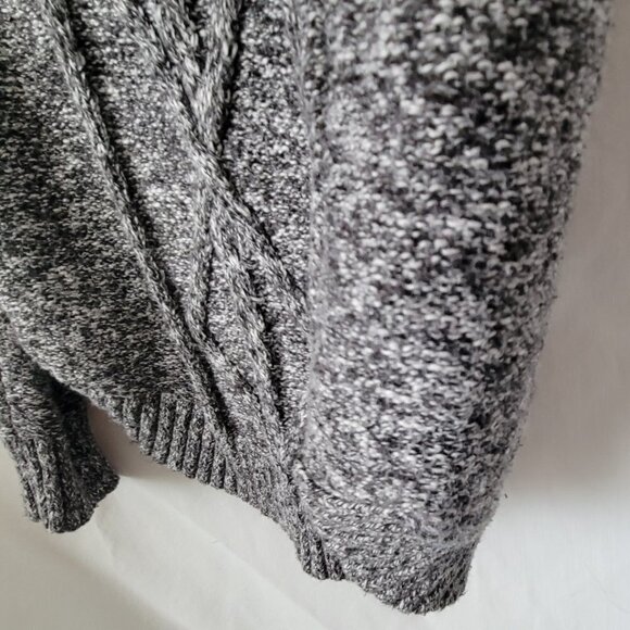 Perfectly Soft Perf. You SO Heritage Sweater Large Marled cable knit gray EUC - Picture 4 of 10